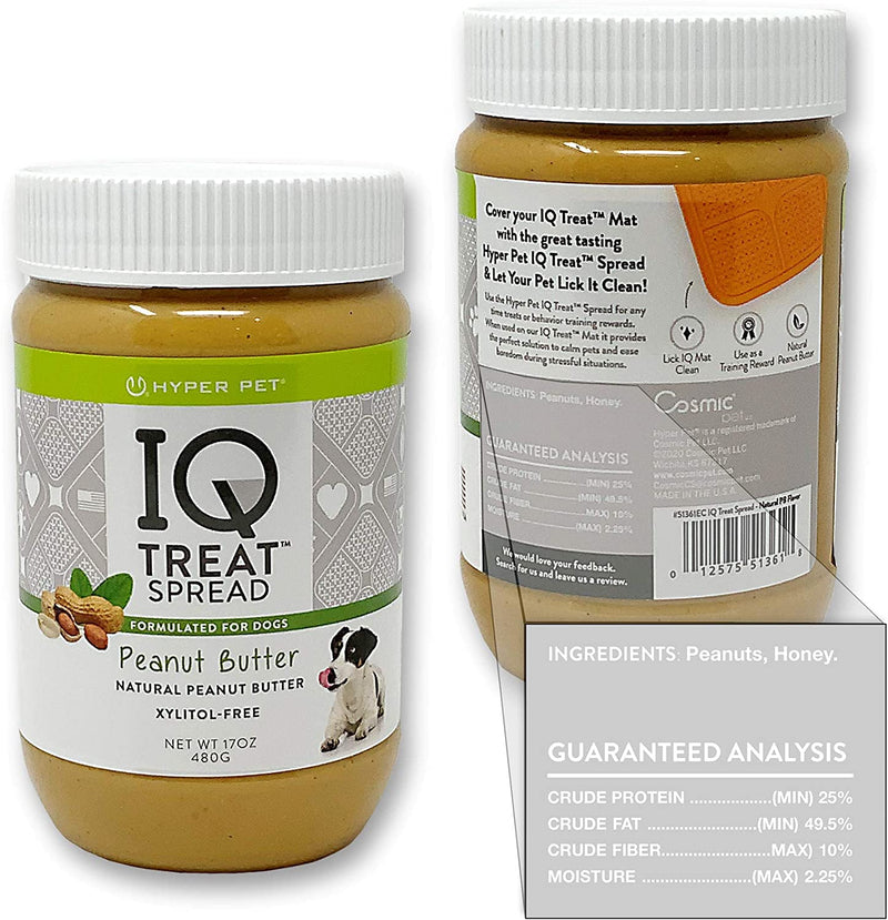 Hyper Pet IQ Treat Spread Dog Peanut Butter