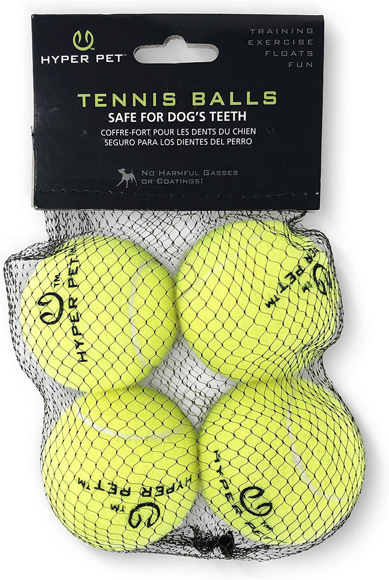 TENNIS BALLS FOR DOGS - 4 PACK - GREEN