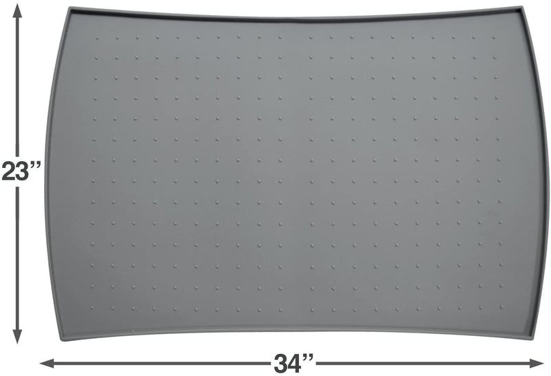 PetFusion | Pet Food Mat in Silicone |XL | Gray