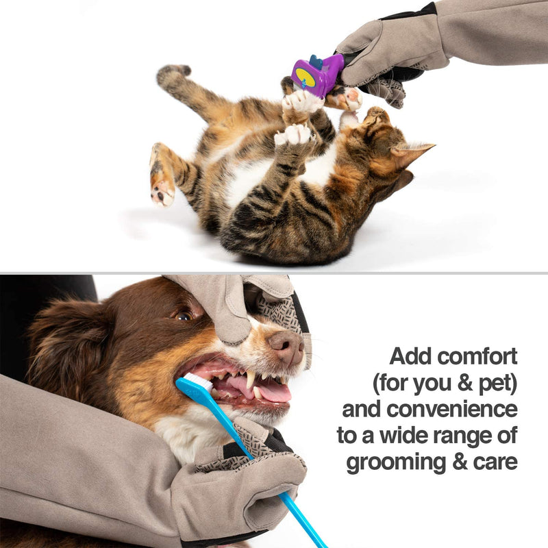 PetFusion | Multi-purpose Pet Glove | Large | Gray