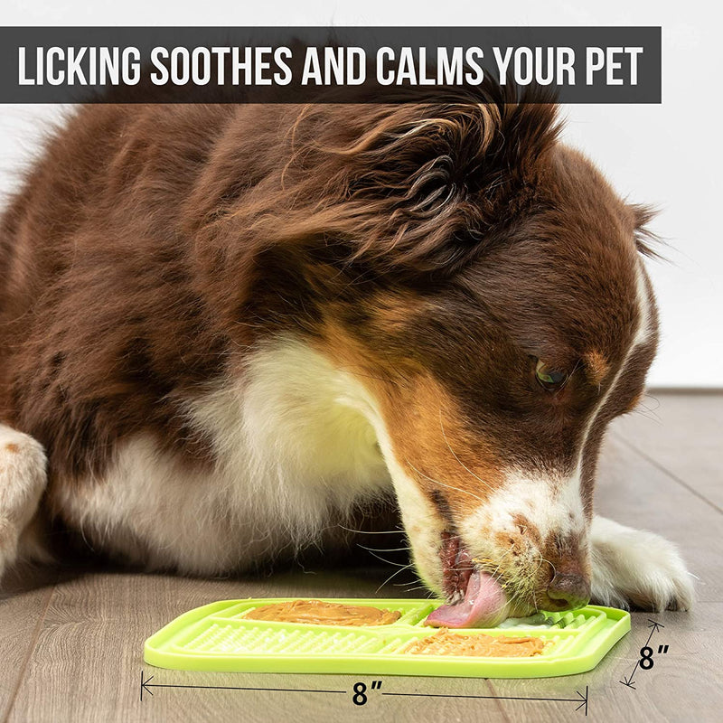 Hyper Pet IQ Treat Lick Mat for Dogs & Cats, Calm, Medium, Green