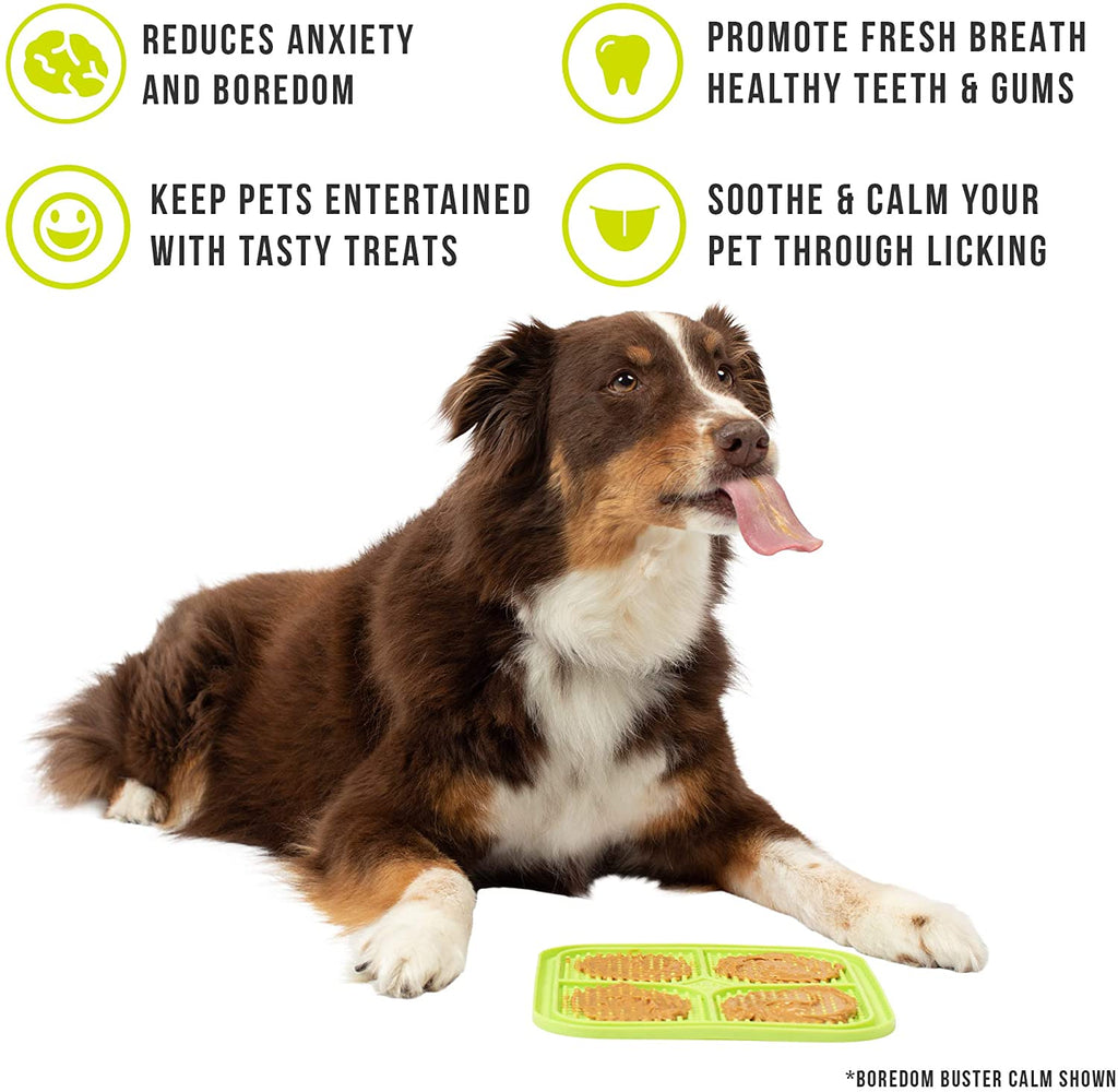 Hyper Pet IQ Treat Lick Mat for Dogs & Cats, Calm, Medium, Green