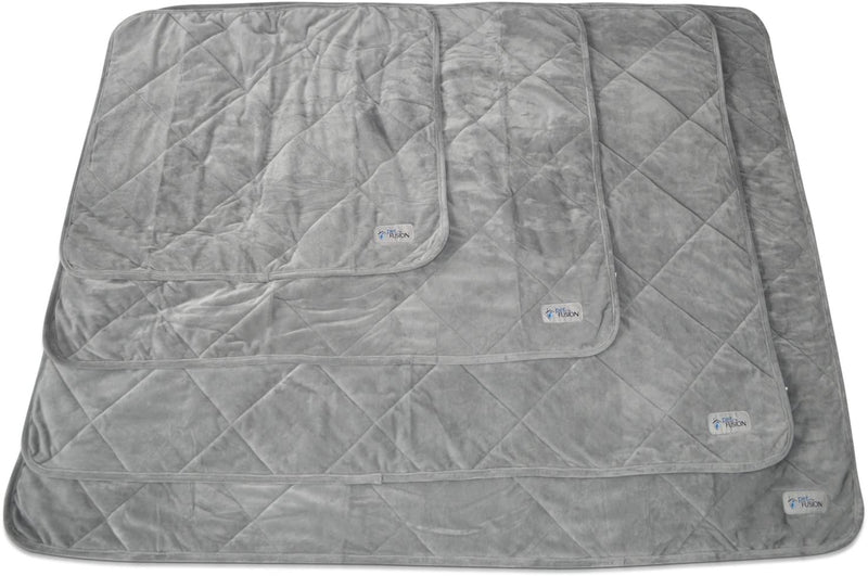 Microplush Quilted Pet Blanket (S, Gray - 31 x 27")