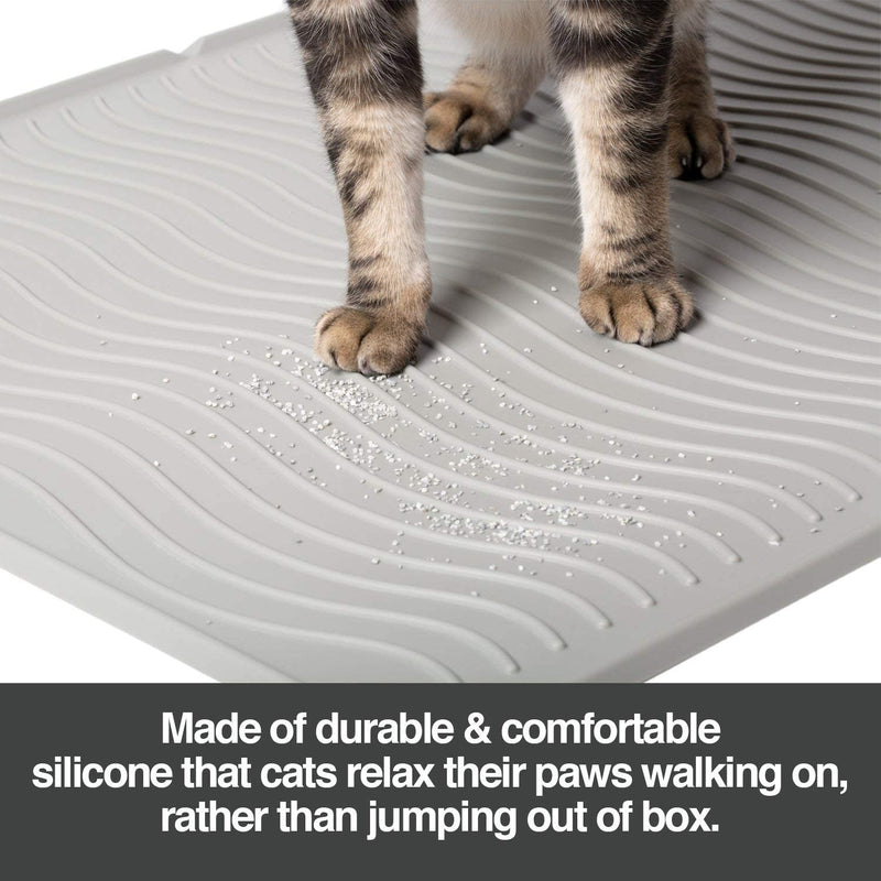 PetFusion | ToughGrip Cat Litter Mat | XL | Gray
