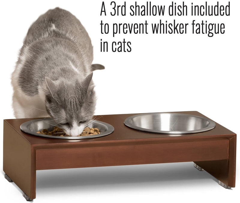 PetFusion | Raised Feeder in Bamboo | Brown | Short 4"