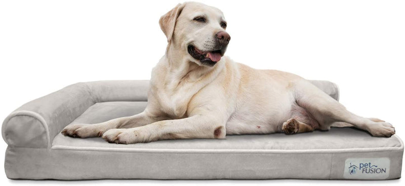 PetFusion | BetterLounge Dog Bed & Lounge | Large | Gray